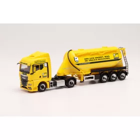 Herpa 314534 MAN TGX nyergesvontató, silótartályos félpótkocsival, Silo Melmer / Friends o
