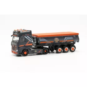 Herpa 314565 Mercedes-Benz Actros 2018 nyergesvontató, billencs félpótkocsival - Jack Jansse