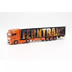 Herpa 314633 MAN TGX GX Individual nyergesvontató, ponyvás félpótkocsival - Haas (H0)