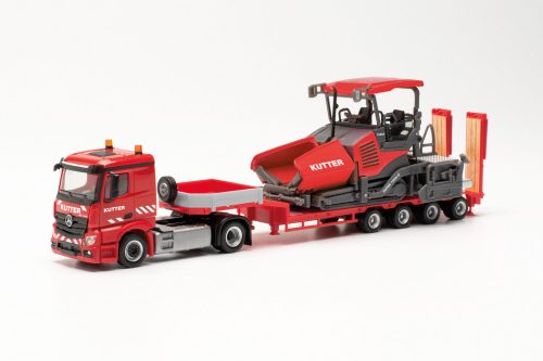 Herpa 314664 Mercedes-Benz Actros CS nyergesvontató, munkagépszállító pótkocsival - Kutte