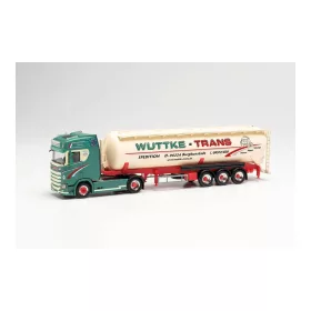   Herpa 314886 Scania CS 20 HD nyergesvontató, silótartályos félpótkocsival - Wuttke-Trans Burgkunstadt (H0)