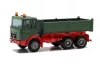 Herpa 314985-002 MAN F8 billencs, 3-tengelyes - zöld/piros (H0)