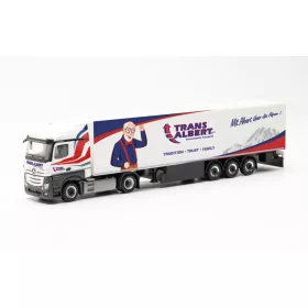   Herpa 314992 Mercedes-Benz Actros nyergesvontató, hűtődobozos félpótkocsival - Transalbert (H0)