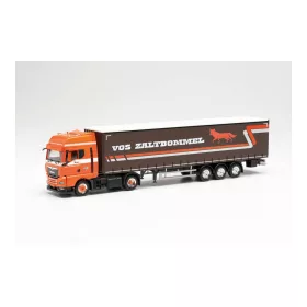   Herpa 315067 MAN TGX GX nyergesvontató, ponyvás félpótkocsival - Vos Zaltbommer (H0)