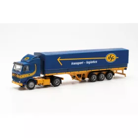 Herpa 315272 Scania 142 nyergesvontató, ponyvás félpótkocsival - ASG (H0)