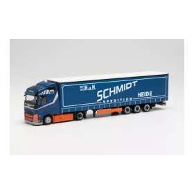   Herpa 315371 Volvo FH GL. 2020 nyergesvontató, ponyvás félpótkocsival - Schmidt Heide (H0)