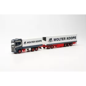   Herpa 315487 Scania CS 20 Eurocombi hűtődobozos teherautó, pótkocsival - Wolter Koops (H0)