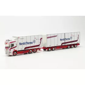   Herpa 315550 Scania CR 20 SchwedenCombi dobozos teherautó, pótkocsival - Salonen/Nordic Thermo (H0)