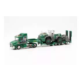   Herpa 315562 Scania csőrös nyergesvontató, Goldhofer munkagépszállító félpótkocsival, Liebherr - Funke in Visbek (H0)