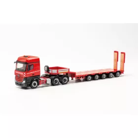 Herpa 315579 Mercedes-Benz Actros nyergesvontató, munkagépszállító félpótkocisval - Mors