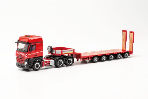 Herpa 315579 Mercedes-Benz Actros nyergesvontató, munkagépszállító félpótkocisval - Mors