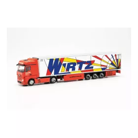   Herpa 315593 Mercedes-Benz Actros BS, hűtődobozos félpótkocsival - Wirtz (H0)