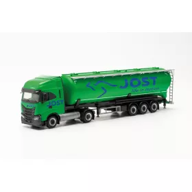 Herpa 315609 Iveco S-Way LNG nyergesvontató, silótartályos félpótkocsival - Jost Group (H0