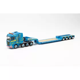 Herpa 315623 Scania CS 2020 nyergesvontató, speciális mélybölcsős félpótkocsival - Wittw