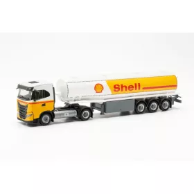 Herpa 315685 Iveco S-Way nyergesvontató, üzemanyagszállító tartálykocsival - Shell (H0)