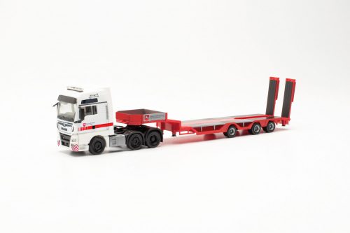 Herpa 315692 MAN TGX XXL nyergesvontató, munkagépszállító félpótkocsival - Katastrophens