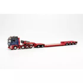 Herpa 315814 MAN TGX GX Sl nyergesvontató, speciális süllyesztett félpótkocsival - Bowler 