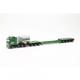 Herpa 315845 Volvo FH 16 Sl nyergesvontató, speciális süllyesztett-keretes félpótkocsival 