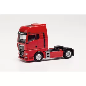 Herpa 315869 MAN TGX GX nyergesvontató tolatókamerával - piros (H0)