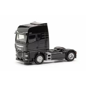   Herpa 315876-002 MAN TGX GX nyergesvontató tetőspoilerrel - fekete (H0)