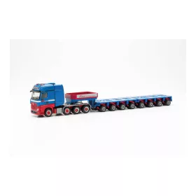   Herpa 315883 Mercedes-Benz Actros SL nehéztehervontató, speciális pótkocsival - Riwatrans (H0)