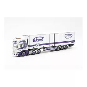   Herpa 315968 Scania R09 TL nyergesvontató, hűtődobozos félpótkocsival - Malmbergs (H0)