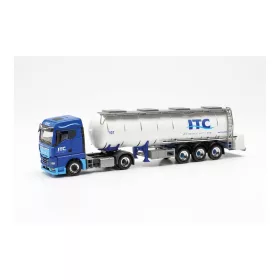   Herpa 316064 MAN TGX GM nyergesvontató, élelmiszertartályos félpótkocsival - ITC (H0)