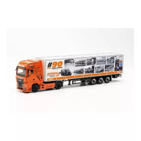   Herpa 316118 MAN TGX GX nyergesvontató, dobozos félpótkocsival - Horst Krüger (H0)