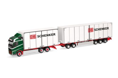 Herpa 316163 Volvo FH GL 20 SchwedenCombi dobozos teherautó, pótkocsival, DB Schenker (H0)