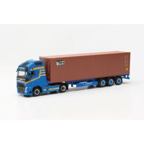   Herpa 316279 Volvo FH Gl. XL 2020 nyergesvontató, konténerszállító félpótkocsival - Kollm (H0)