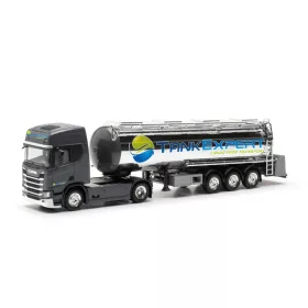   Herpa 316514 Scania CR20 nyergesvontató, élelmiszerszállító tartályfélpótkocsival - Tank-Expert (PL) H0)