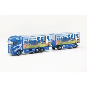   Herpa 316521 Scania CS 20 HD hűtődobozos teherautó, pótkocsival - Seis (H0)