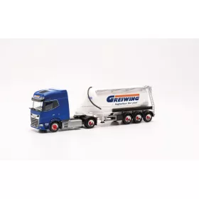   Herpa 316811 DAF XG+ nyergesvontató, silótartályos félpótkocsival - Greiwing (H0)