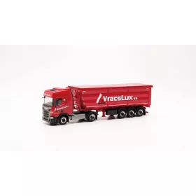   Herpa 316859 Scania CR nyergesvontató, billencs félpótkocsival - Vracslux (H0)