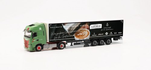 Herpa 316910 Iveco S-Way nyergesvontató, ponyvás félpótkocsival - Wandt/Dallmayr (H0)