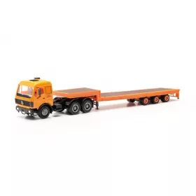   Herpa 317078 Mercedes-Benz NG 80 nyergesvontató, platós félpótkocsival - Deutrans (H0)