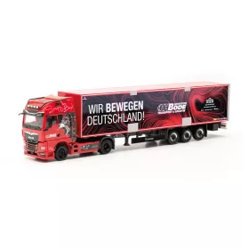   Herpa 317139 MAN TGX GX nyergesvontató, hűtődobozos félpótkocsival - HH Bode (H0)