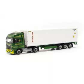   Herpa 317146 Iveco S-Way nyergesvontató, konténerszállító félpótkocsival - Ancotrans (H0)
