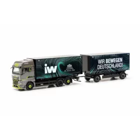   Herpa 317160 MAN TGX GX csereszekrényszállító teherautó, pótkocsival - IW (H0)