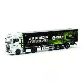   Herpa 317177 MAN TGX GM nyergesvontató, alulürítős ponyvás félpótkocsival - Trucktat (H0)