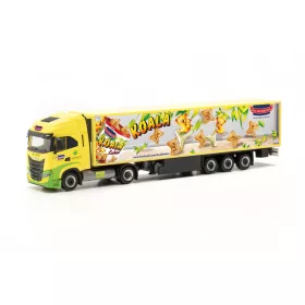   Herpa 317207 Iveco S-Way LNG nyergesvontató, hűtődobozos félpótkocsival - Kuchenme (H0)