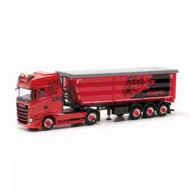   Herpa 317269 Scania CS 20 nyergesvontató, billencs félpótkocsival - Mangel (H0)