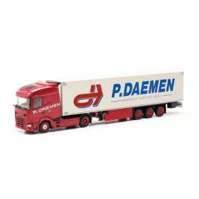   Herpa 317283 DAF XG nyergesvontató, hűtődobozos félpótkocsival - P. Daemen (H0)