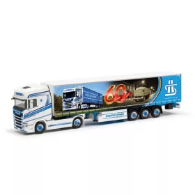   Herpa 317306 Scania CS 20 nyergesvontató, ponyvás félpótkocsival - Höhner (H0)