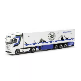   Herpa 317320 Mercedes-Benz Actros Giga nyergesvontató, hűtődobozos félpótkocsival - Trio Trans (H0)