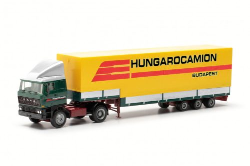 Herpa 317375 Rába nyergesvontató, Jumboponyvás félpótkocsival - Hungarocamion (H0)