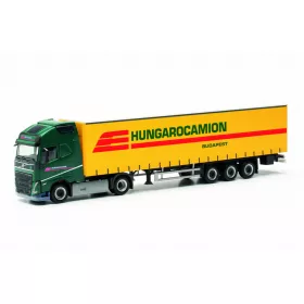   Herpa 317481 Volvo FH 2020 nyergesvontató, ponyvás félpótkocsival - Hungarocamion (H0)