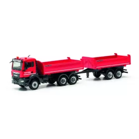   Herpa 317498 MAN TGS NN billencs, tandem-pótkocsival - Kutter (H0)