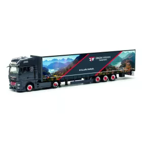   Herpa 317511 MAN TGX GX nyergesvontató, ponyvás félpótkocsival - Jürgen Ehrmann Transporte (H0)