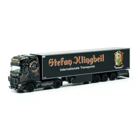   Herpa 317542 Scania CS 20 nyergesvontató, hűtődobozos félpótkocsival - Stefan Klingbeil (H0)